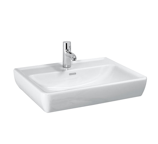 LAUFEN PRO A WASHBASIN 650 X 480 MM WITH TAPHOLE, WITH OVERFLOW HOLE - 8.1895.3.000.104.1 WHITE + SCREWS - 8.9988.2.000.000.1 - Tadmur Trading