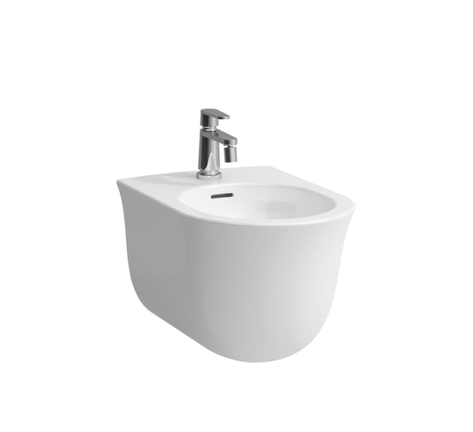 LAUFEN THE NEW CLASSIC WALL-HUNG BIDET, WITH OVERFLOW, WITH ONE TAPHOLE WHITE - 8.3085.1.000.302.1 - Tadmur Trading