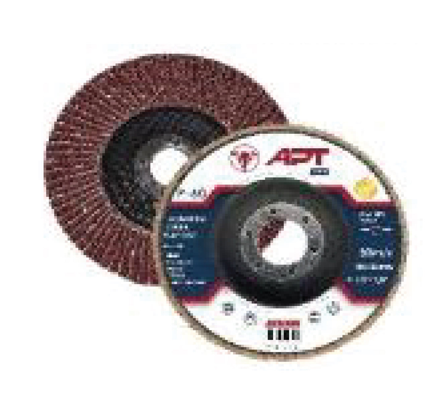 APT ALUMINIUM OXIDE FLAP DISC TYPE 27 115X22.23MM GRIT 080 STANDARD 7+1 LAYER 25X20 FLAP SIZE PREMIUM ALUMINUM OXIDE COTTON DW422108