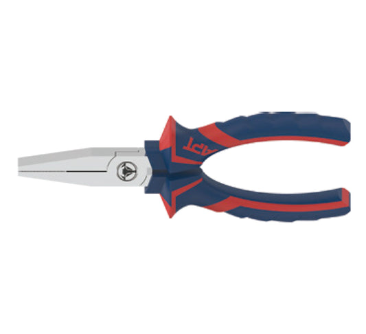 APT FLAT NOSE PLIER NEW APT 2 COLOR HANDLE PP CARD NICKLE PLATED 150MM-NEW APT PP CARD WITH RED STRAP AH1410540-150