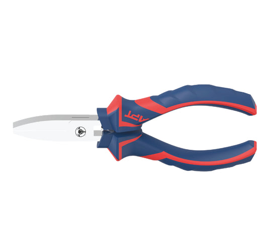 APT MINI FLAT NOSE PLIER 4.5" NEW APT 2 COLOR HANDLE-NEW APT PP CARD WITH RED STRAP-AH1437542-115C AH1437542-115C