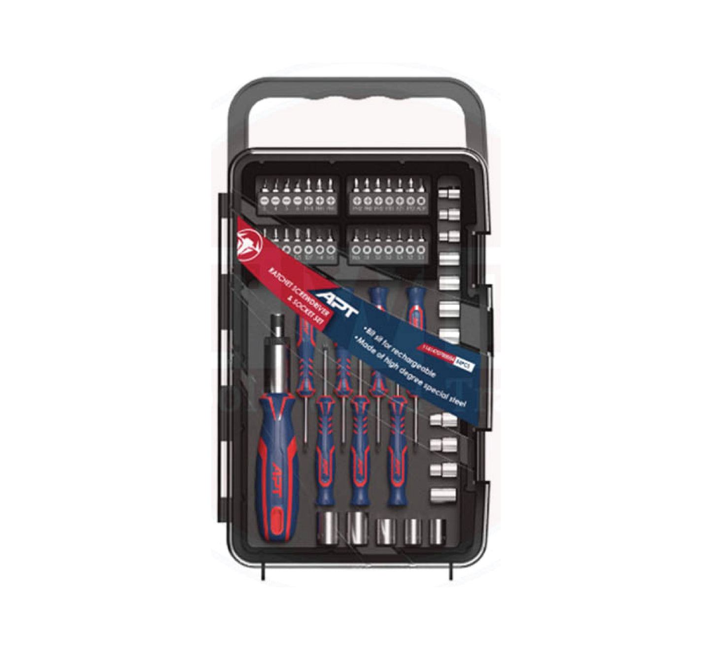 APT 54PCS SCREW DRIVER SET APT-2 COLOR HANDLE BMC-372154 AH147078-54