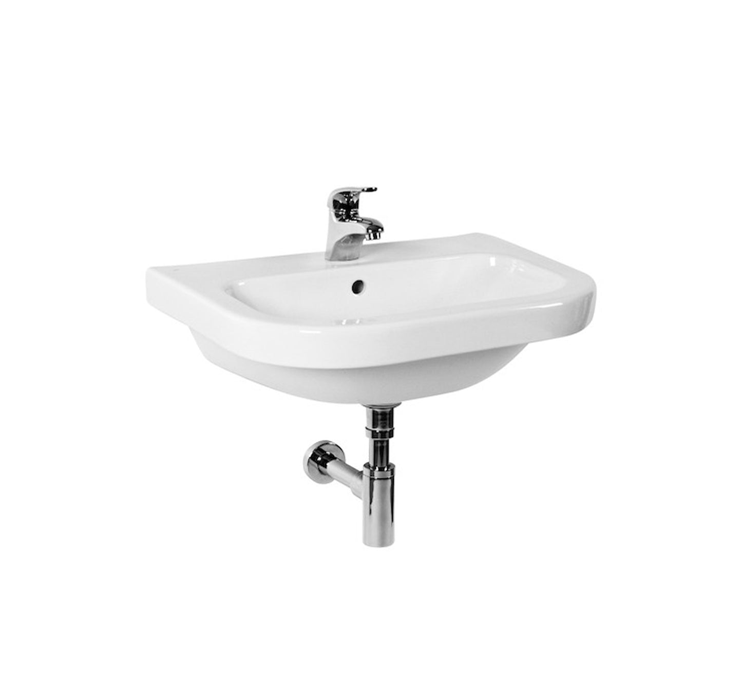 COMBO: JIKA OLYMP DEEP WASHBASIN 65X45CM WHITE - 8.1261.3.000.104.1, JIKA OLYMP HALF PEDESTAL WHITE - 8.1961.1.000.000.3