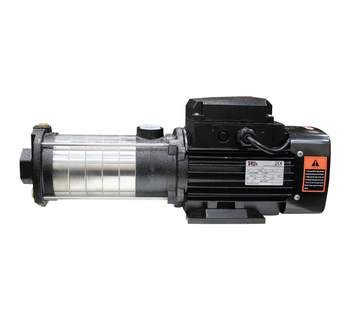 TPH HORIZONTAL MULTISTAGE PUMP, TPH 4-60, BEP:5 M3/H-38M, P:1.1 KW, 1.5HP, 1PH