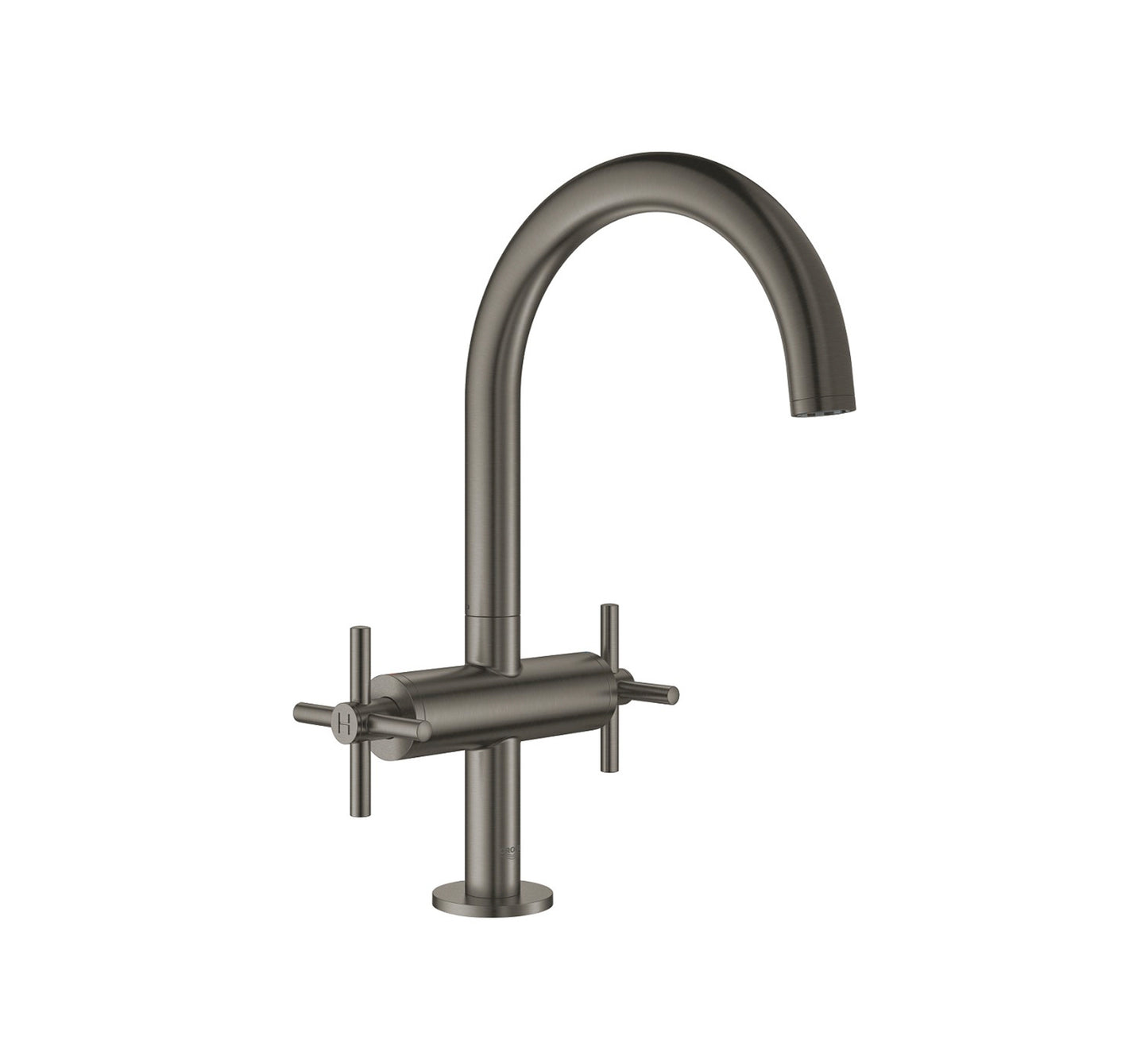 GROHE ATRIO NEW 2 HANDLE WASHBASIN MIXER 1/2" L SIZE COLOR BRUSHED HARD GRAPHITE - 21019AL3