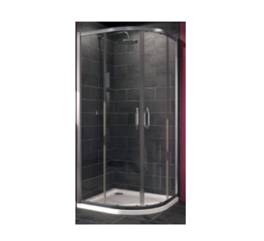 HUPPE X1 QUADRANT CORNER ENTRY SLIDING SHOWER ENCLOSURE 1000X1000X1900MM HIGH GLOSS SILVER