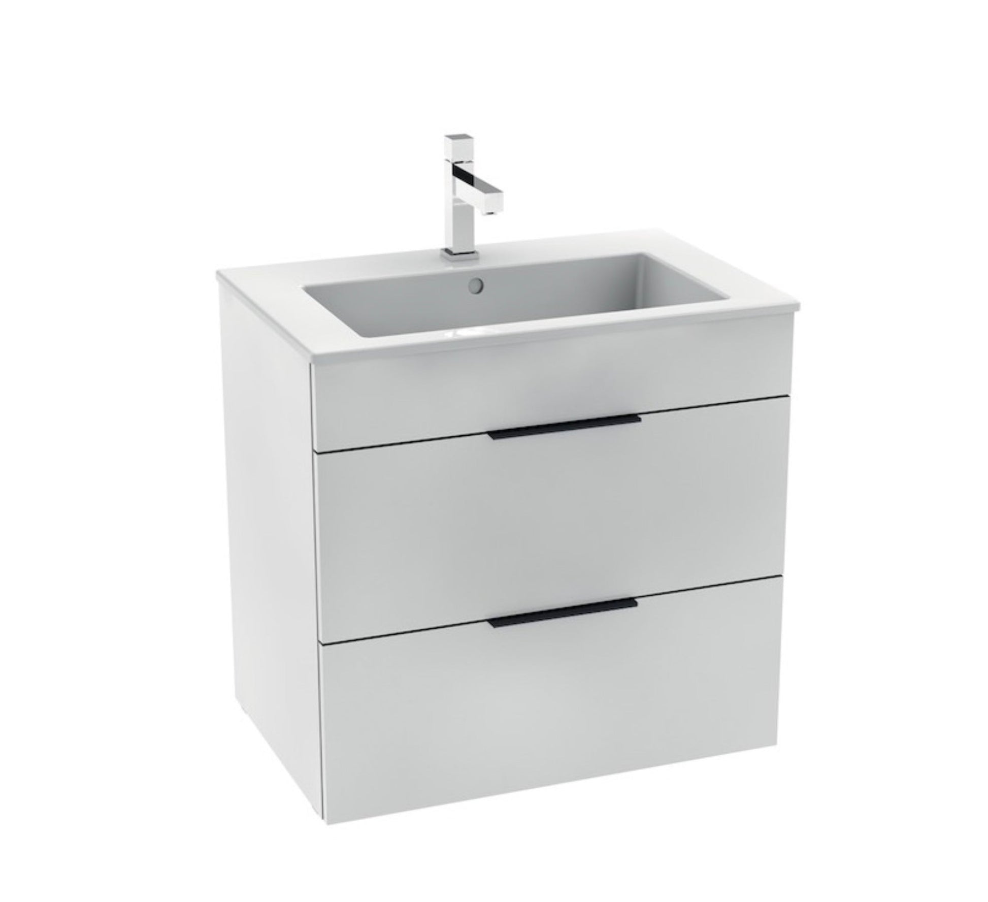 JIKA CUBE VANITY UNIT PACK INCLUDING WASHBASIN 65X43CM WITH 2 DRAWERS WHITE - 4.5360.2.176.300.1