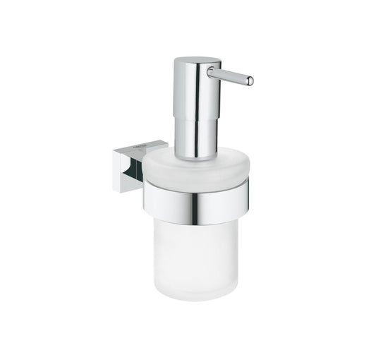 GROHE ESSENTIALS CUBE SOAP DISPENSER WITH HOLDER - 40756001