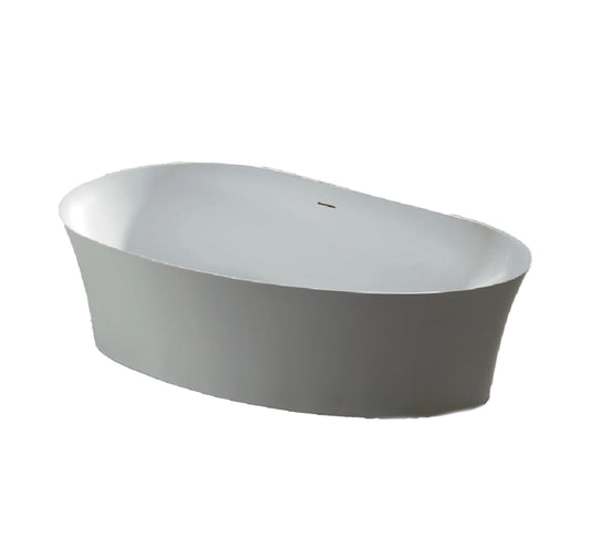 T&M NATURE GLOSSY FREE STANDING BATHTUB WITHINTEGERATED SURROUND PANEL, LEGSETS AND AUTOMATIC WASTE & OVERFLOW SET 1750X900X580MM - BA0301G