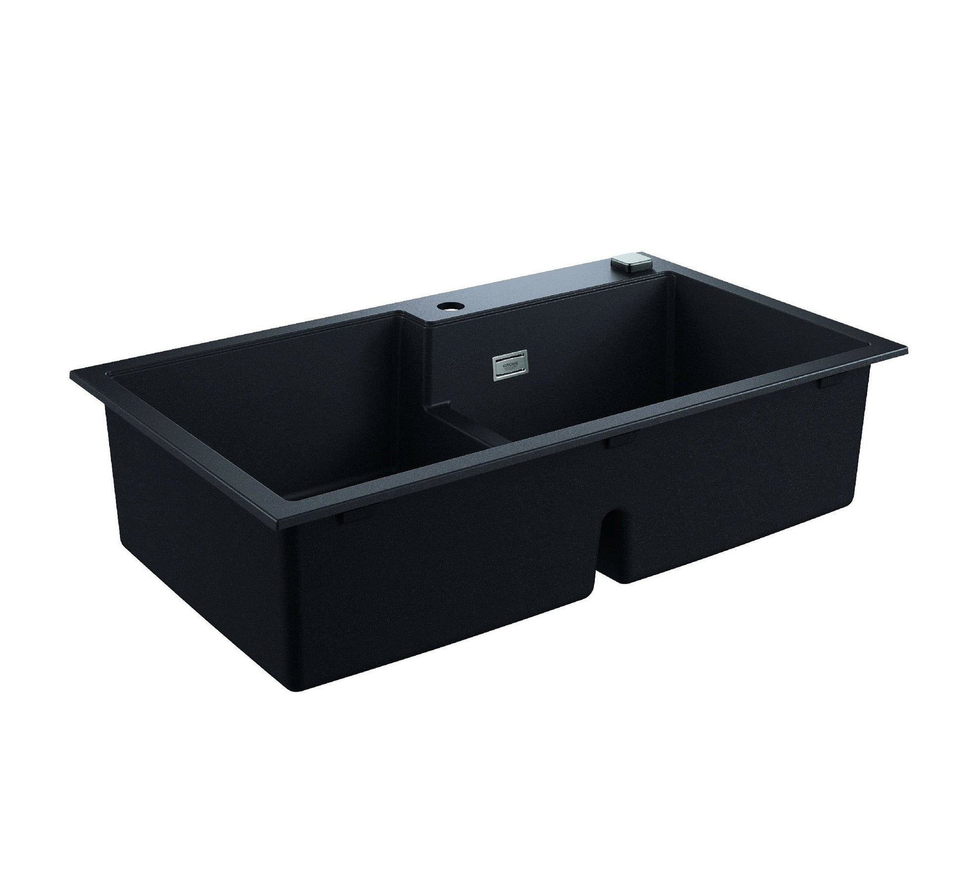 GROHE K500 COMPOSITE SINK 90 C 86/50 2.0 REV GRANITE BLACK - 31649AP0 - Tadmur Trading