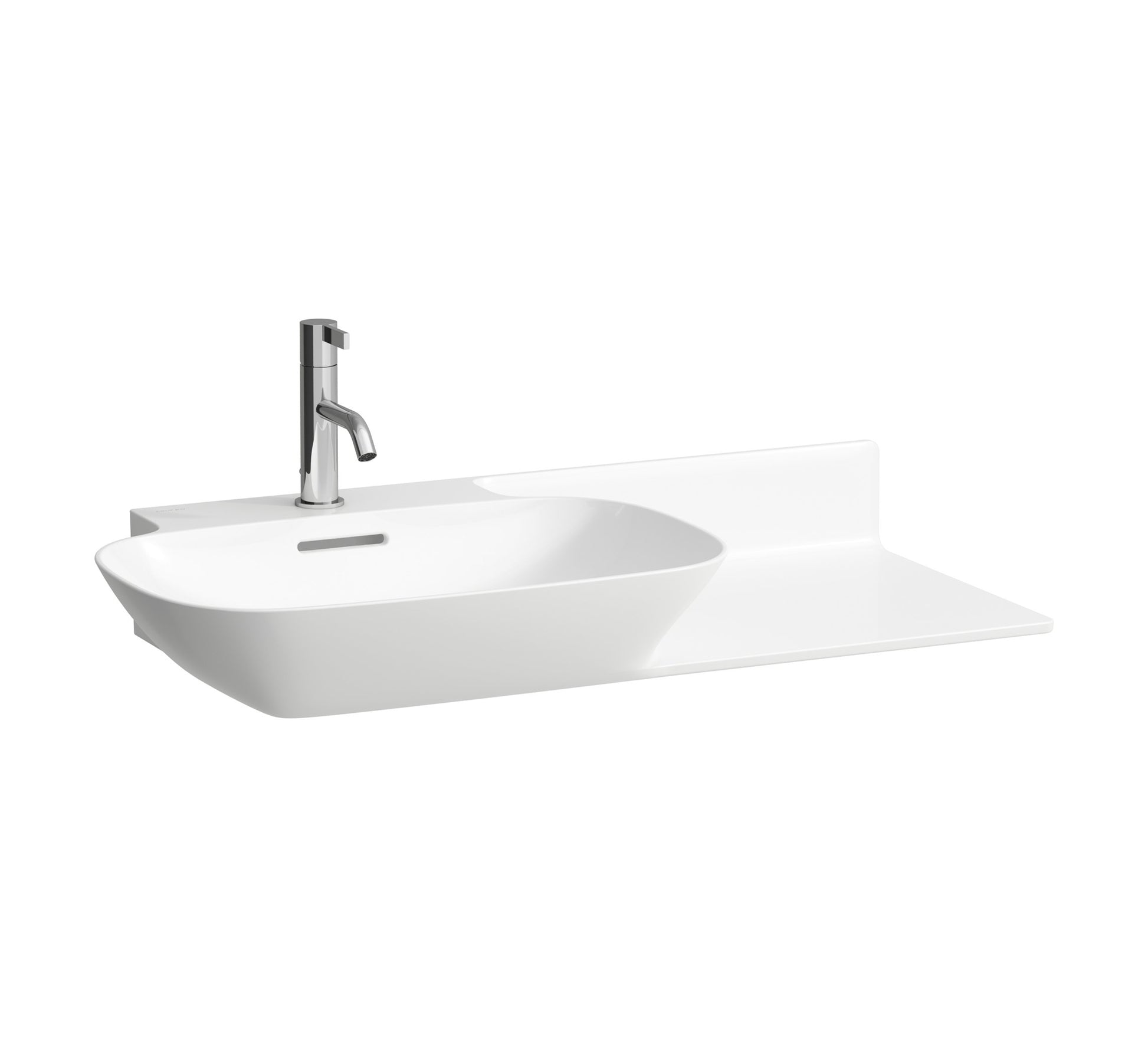 LAUFEN INO COUNTERTOP WASHBASIN SHELF RIGHT, WITH ONE TAPHOLE TAPHOLE, WITH OVERFLOW SIZE: 90 X 45 CM WHITE - 8.1330.2.000.104.1 + SCREWS - 8.9988.2.000.000.1 - Tadmur Trading
