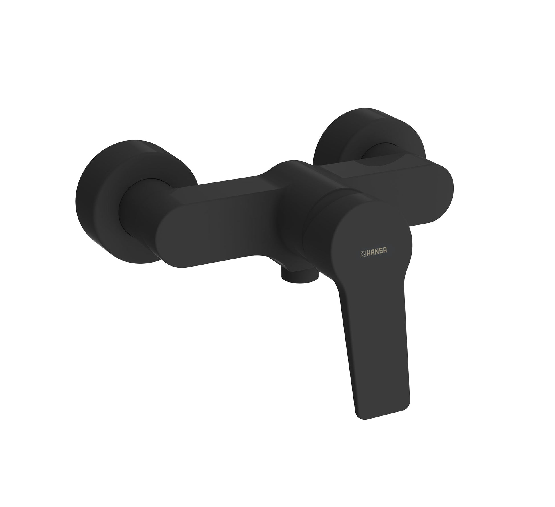 HANSA TWIST SHOWER MIXER WALL MOUNTED MATT BLACK - 0967018333