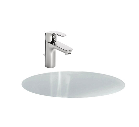 LAUFEN LIPSY UNDERCOUNER WASHBASIN 565X410MM WITH OVERFLOW HOLE TOP EDGE NOT GRINDED - 8.1129.9.000.000.1