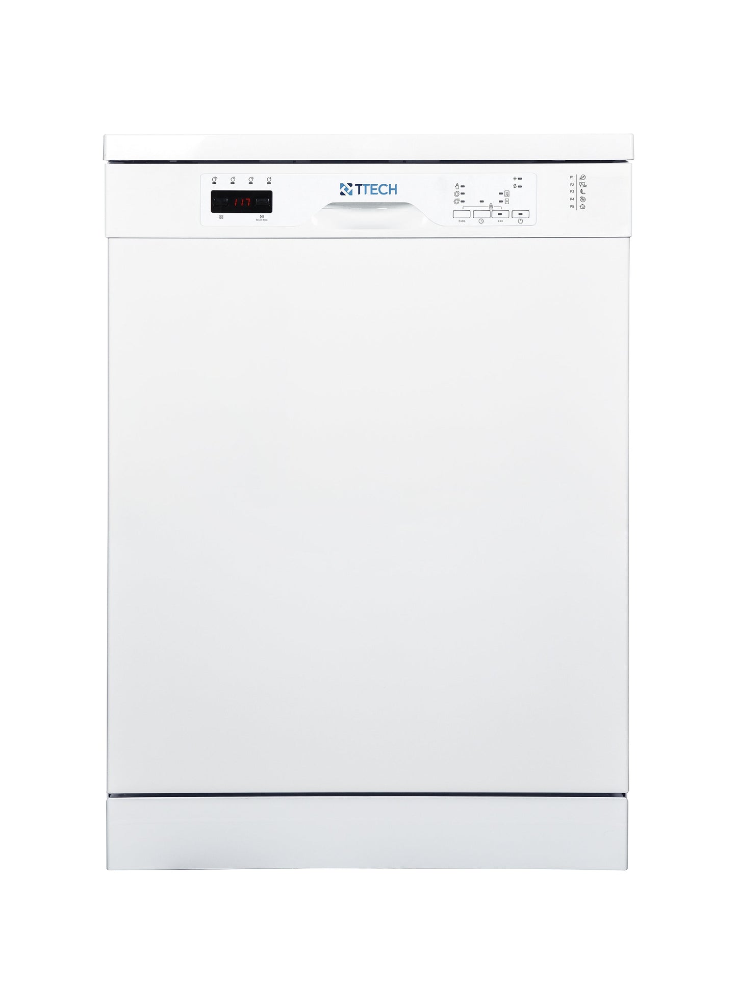 T-TECH Y SERIES F.S DISHWASHER 60 CM, MODEL TT-Y1D/W,  5 PROGRAMS AND 12 PLACE SETTINGS WITH DISPLAY, WHITE COLOR
