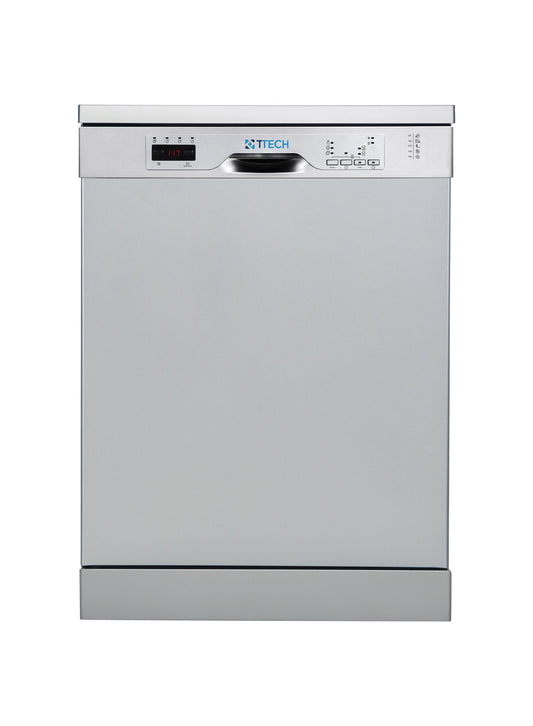 T-TECH Y SERIES F.S DISHWASHER 60 CM, MODEL TT-Y1D/DS, 5 PROGRAMS AND 12 PLACE SETTINGS WITH DISPLAY, DARK SILVER COLOR 12