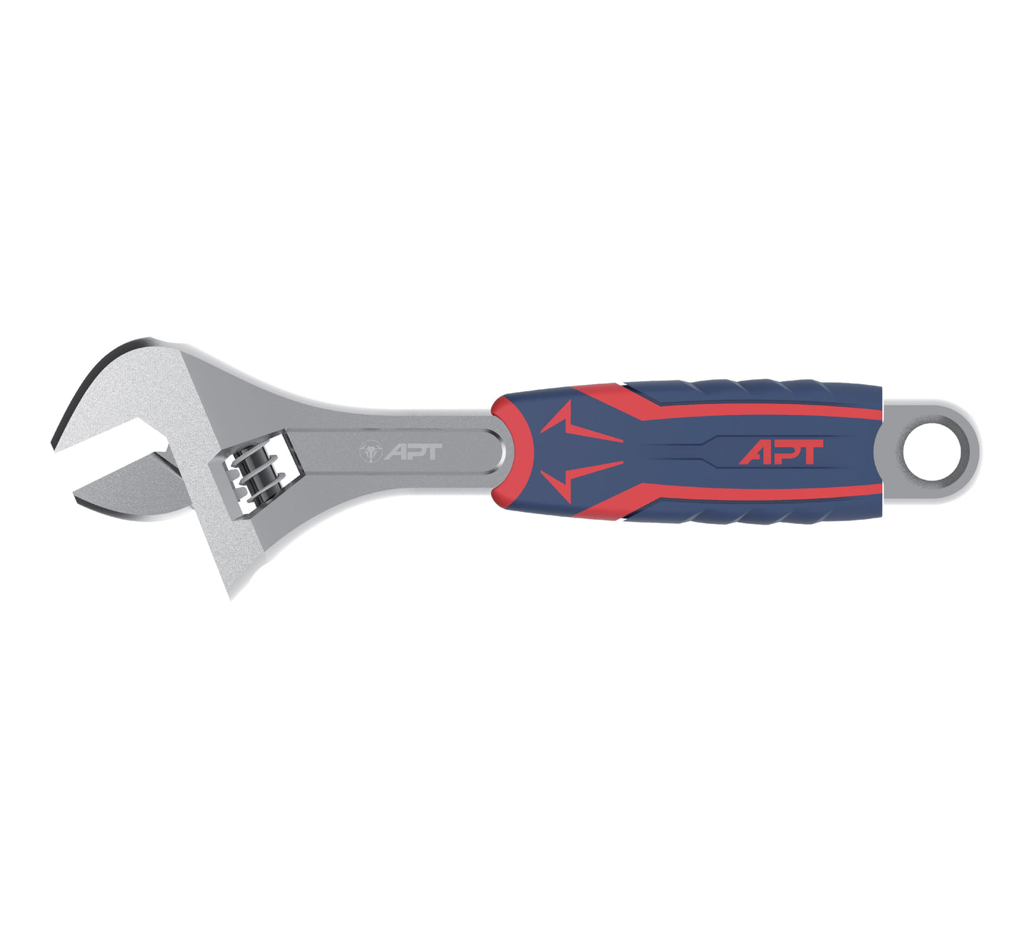 APT ADJUSTABLE WRENCH ERGO HANDLE 2 COLOR CR-V CHROME PLATED 200MM AH15181-200