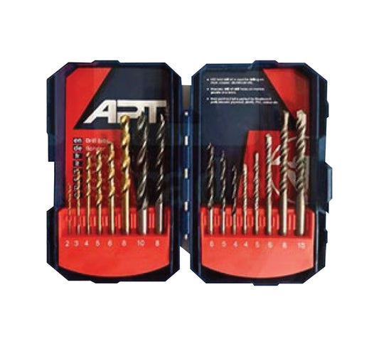 APT 12 PCS HEX SHANK & HSS TWIST DRILL SET 9640009025