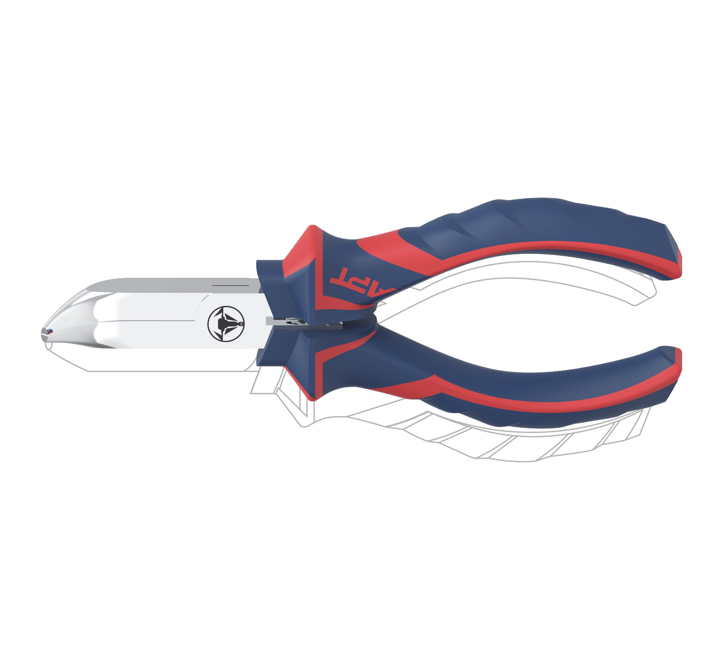 APT MINI LONG BENT NOSE PLIER 6" NEW APT 2 COLOR HANDLE-NEW APT PP CARD WITH RED STRAP- AH1437547-150H
