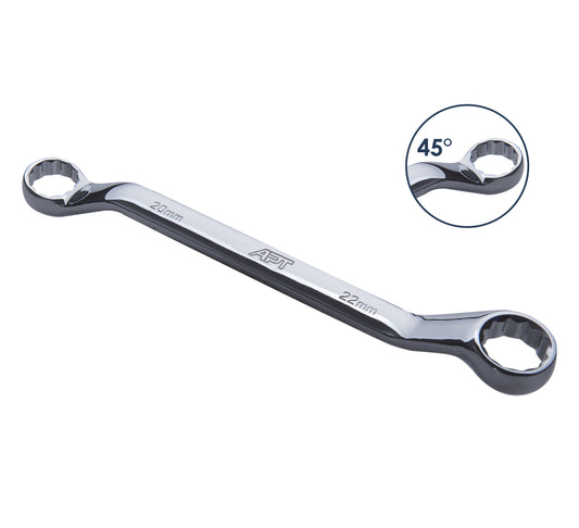 APT DOUBLE OFFSET RING WRENCH BRIGHT SATIN FINISH PP CARD HOLDER CR-V 16X17MM-AH201401-16X17