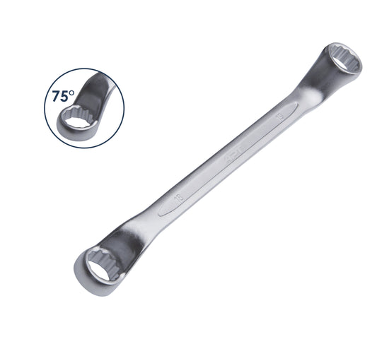 APT DOUBLE DEEP OFFSET RING WRENCH BRIGHT SATIN FINISH PP CARD HOLDER CR-V 06X07MM-AH211402-06X07
