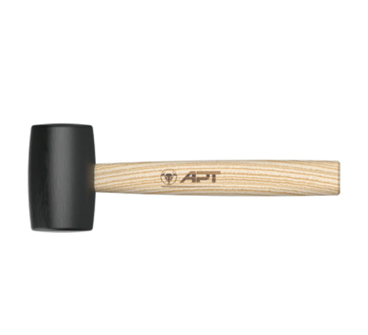 APT RUBBER MALLET BLACK COLOR ASH WOODEN HANDLE PP CARD 16 OZ 60MM AH522004-16