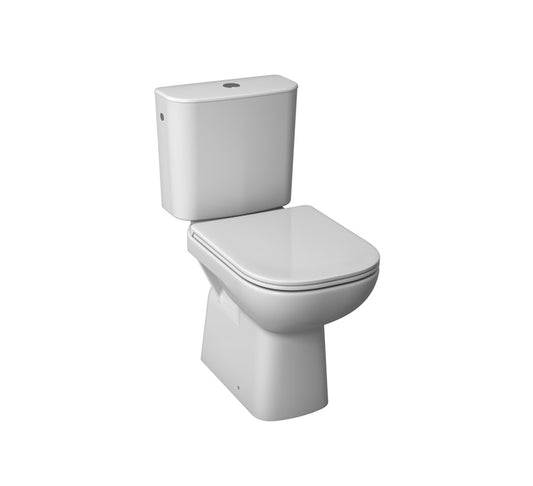 COMBO: JIKA OLYMP DEEP FLOOR STANDING WC, WASHDOWN, INCLUDING CISTERN, DUAL FLUSH, VERTICAL OUTLET, CISTERN WITH BOTTOM WATER INLET - 8.2661.7.000.281.1, JIKA OLYMP SEAT AND COVER WHITE, SOFT CLOSE - 8.9361.1.300.063.1