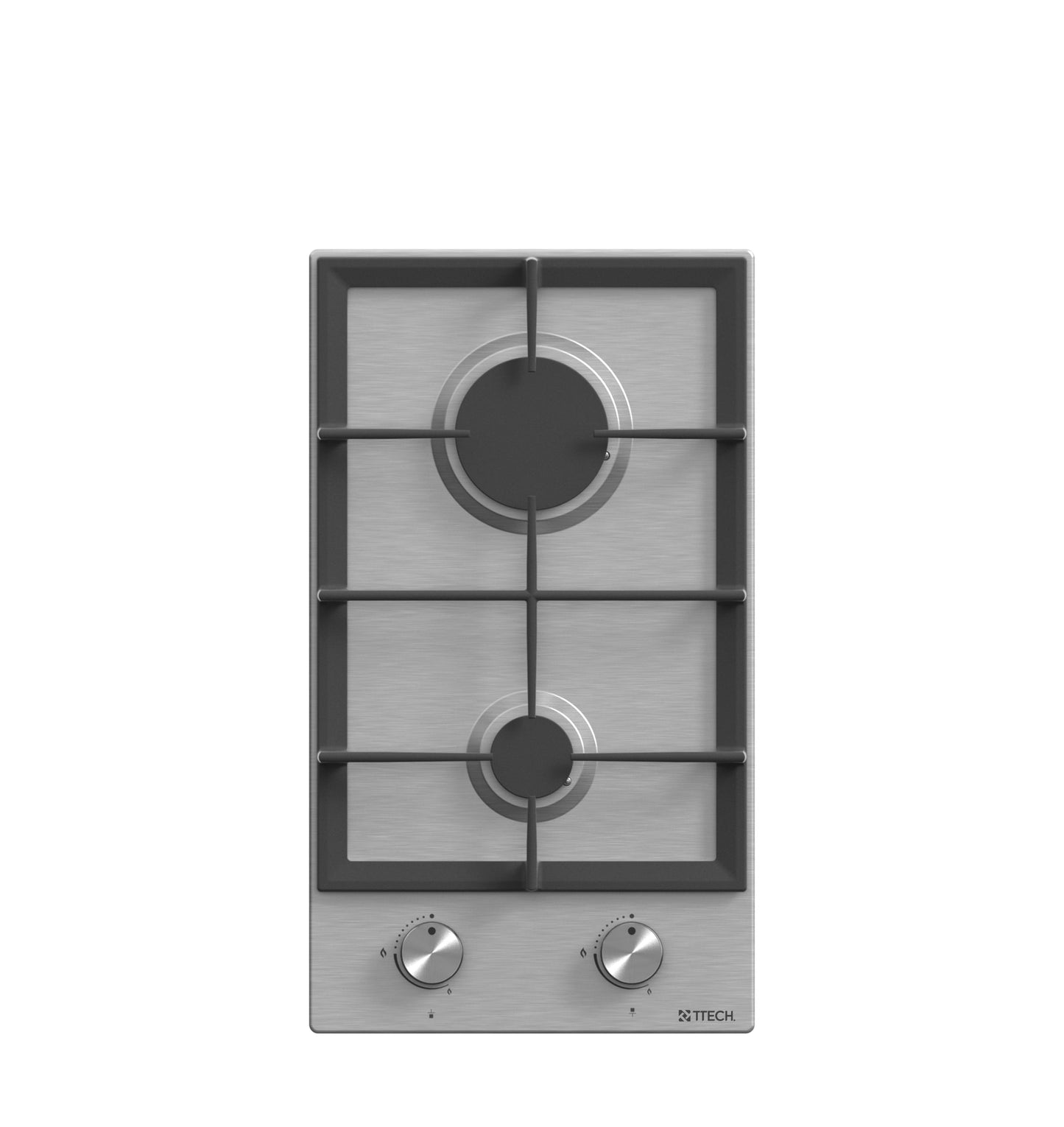 T-TECH 30CM BUILT-IN GAS HOB, 2 GAS EURO TYPE POOL BURNERS, STAINLESS STEEL - BL151