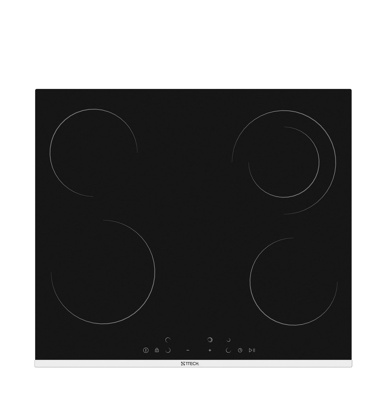 T-TECH 60CM BUILT-IN VITROCERAMIC ELECTRICAL HOB, 4 HIGHLIGHT COOKING ZONES - MS163