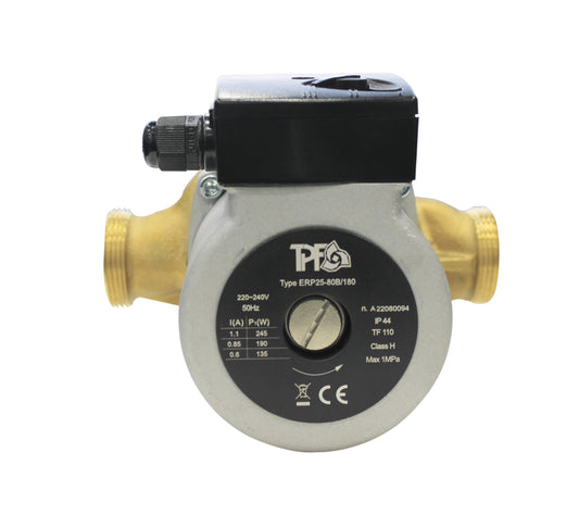 TPF CIRCULATION PUMP MODEL ERP25-80B/180, 220-240V/50HZ, BRASS BODY AND CONNECTION BY AQUASTRONG